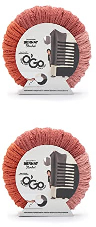 Bernat filt O'Go färgat lergarn – 2-pack med 300 g/10,5 oz – polyester – 6 superskrymmande – 220 meter – stickning/virkning