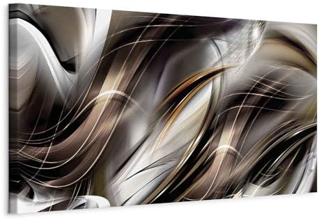 murando - Leinwandbild schwarz braun silber, 120x40 cm, 1-teilig, modern | Hochwertige Leinwand, sofort aufhängbar, ideal fürs Wohn- oder Schlafzimmer, wasserfest und lichtecht, langlebig, stilvoll