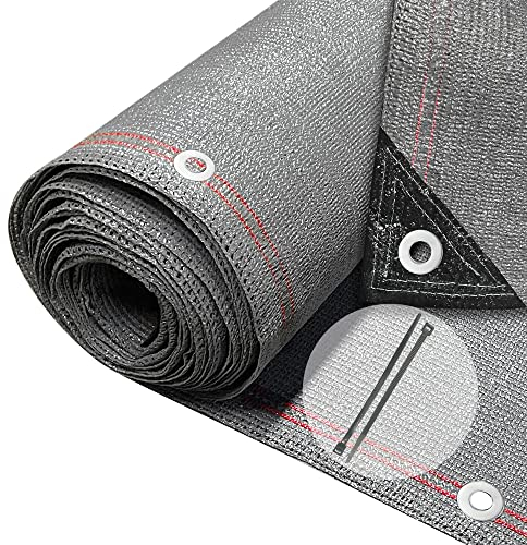 VOUNOT Privacy Netting 1.8×10m Garden Screening 230 g/m² HDPE Shading Net, 95% Shading Rate UV-resistant, Tear-Resistant Windbreak Fencing with Holes and Cable Ties, Grey
