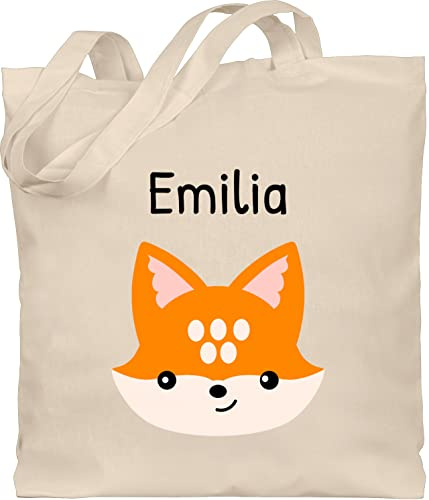 Geschenk mit Namen personalisiert by Shirtracer - Baumwolltasche - Süßer schlauer Fuchs