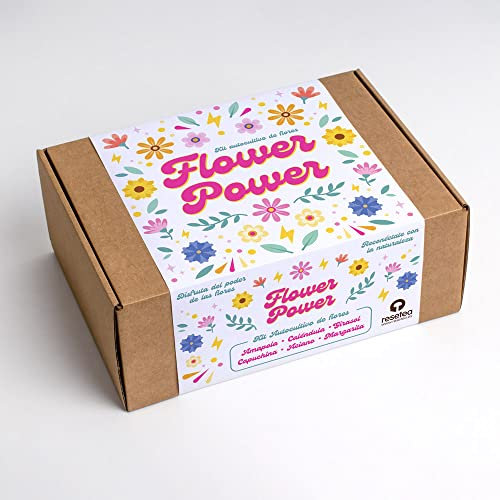Flower Power – Kit para Cultivar Flores | Regalo Original, Educativo y Creativo | Incluye Semillas, Sustrato, Marcadores y Pulverizador | Resetea