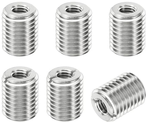 PATIKIL Gewinde Adapter Hülse M16x2 auf M8x1,25, 20mm, 6 Stück | Männlich auf Weiblich Reparatur Einsatz Mutter Schraube Reduzierer Edelstahl Befestiger