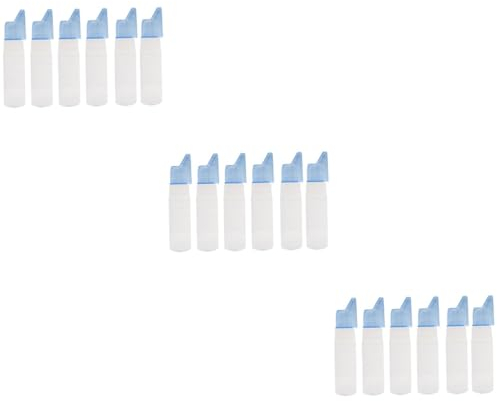 Healeved 18piezas Botellas De Spray Nasal Rellenables De Diseño y Prueba De Fugas Para Solución Salina y Lavado Nasal Para Viajes