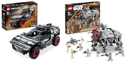 LEGO Technic Audi RS Q e-tron, ferngesteuertes Rallye-Auto-Spielzeug & Star Wars at-TE Walker, Bewegliches Spielzeugmodell, Set mit Minifiguren