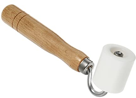 WOONEKY Nahtroller Für Tapeten 40 X 35 Mm Flache Andruckrolle Konstruktionsrollerrad Holzgriff Zum Aufrollen Von Tapetennähten Und Zur Verhinderung Des Ablösens Von Tapeten