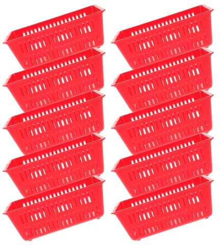 VICASKY 12pcs Small Plastic Bins Coin Holder Coin Collection Basket Thick Sturdy Game Machine Token Holder for Desk Home Office Storage