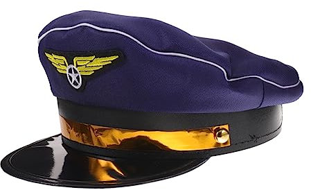 COLLBATH Kabinenpersonal Hut Cosplay Airplane Hostess Mütze Verstellbar Elegant Einheitsgröße Für Damen Und Herren Modisch Und Leicht Zu Tragen Für Kostümpartys Und Rollenspiele