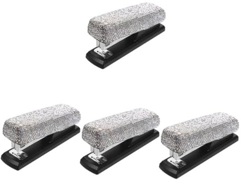 LALAFINA 4sets Metal Stapler for Desk Office Stapler Heavy Duty Staples Classroom Teacher