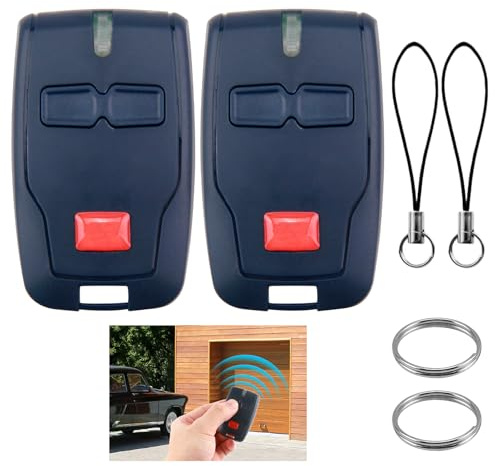 2PCS Remote Control for BFT Mitto 2 B RCB 2 Button 2 Channels Garage Door Remote Fit 433.92MHz Electric Gate Opener Fob Replacement for Rolling Mitto 2, Kleio, Ghibli, TRC 2, Kleio, Ghibli,TR BFT Fob