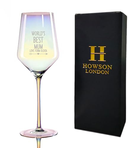 EDSG Personalised Wine Glasses Mothers Day Gifts for Mum Engraved Wine Glass for Women with Gift Box Personalised Gifts for Mothers Day (Design 2)
