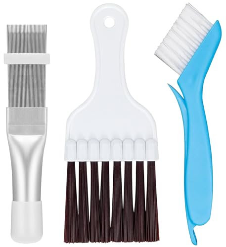RXKFIGX 3 Pcs Cepillo Aire Acondicionado,Cepillo Limpieza Condensador Aire Acondicionado,Peine Radiador,Peine Aletas Aire Acondicionado para Limpiar Frigoríficos