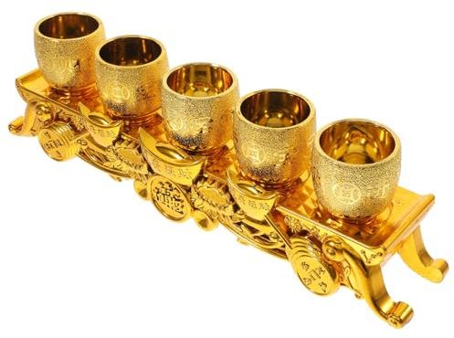 HOLIDYOYO Gobelet de Culte Bouddhiste Calice Gothique avec Pied Petite Coupe Traditionnelle Accessoires Offrande