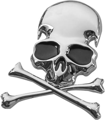 Metall Totenkopf Aufkleber Auto Metall 3D Totenkopf Autoaufkleber für Motorräder Autos Helme