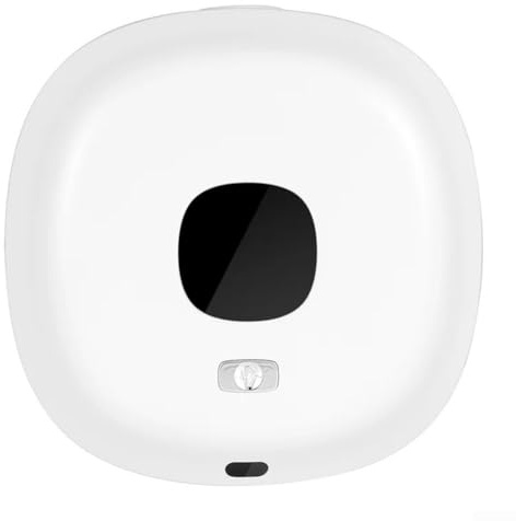 Dispenser automatico di sapone in schiuma con sensore a infrarossi touchless da parete, dispenser disinfettante per le mani con display LCD e batteria di temperatura (bianco)