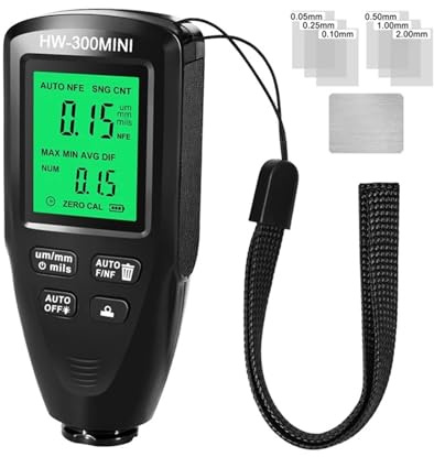 HW300MINI Digital Thickness Gauge Tester Auto Car Paint Measuring Instrument Layer Device Tool(Black)