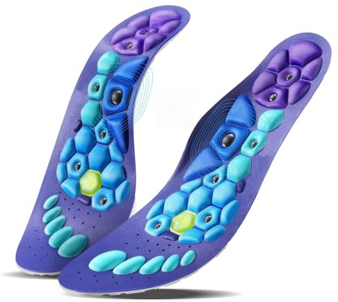 GNALIA Plantillas Fascitis Plantar Magnéticas Originales, Para Zapatos Con Acupuntura, Ortopédicas Hombres Y Mujeres, Reflexología Y Acupresión, Talla S 35-39, 1 Par