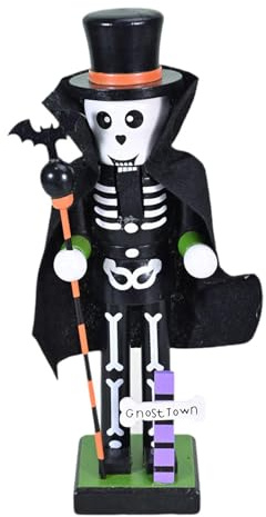 TAIZhiChen Decorazione natalizia per la statuina dello Schiaccianoci di Halloween, soldato dello Schiaccianoci di Natale per bomboniere, Cranio