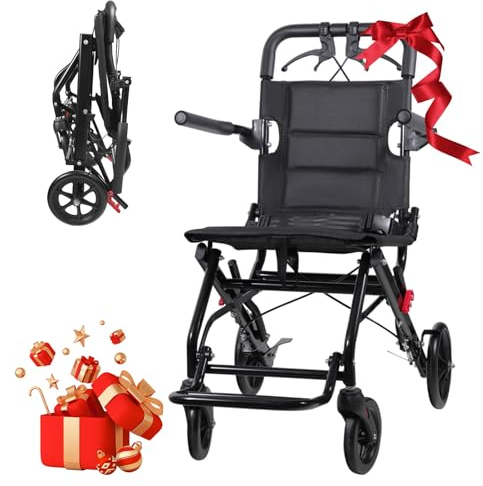 Wheelchairs for Adults,Transport Wheelchair Lightweight Foldable,Portable Wheel Chair Easily fits in The Trunk，The Stable Frame can Support 220 pounds.Suitable for Seniors, and Children.