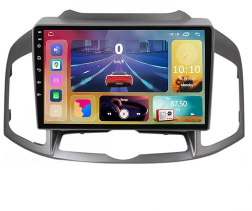 YRCTHEK Android 14 9 Inch Car DVD Player Radio Head Unit For Chevrolet Captiva 2012 2013-2016 GPS Navigation Head Unit Support Full RCA Output Bluetooth4.0 WIFI Car Auto Play DVR DAB+ TPMS