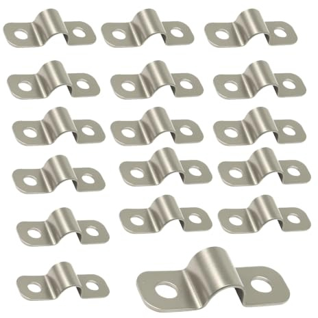 CUEMOON Lot de 22 colliers de serrage en U - 20 mm - En acier inoxydable - Pour installation encastrée