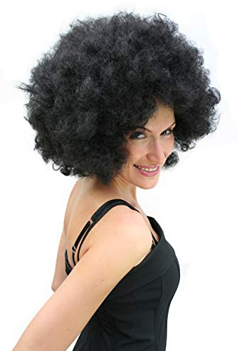WIG ME UP - PW0011-P103 Afro-Perücke, schwarz, 70er