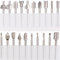 HSS Fraises à Défoncer, 20Pcs 3mm 1/8 fraises acier rapide fraises à Bois Kit d'Accessoires Fraises à Défoncer pour Outil Multifonction Rotatif Pour Dremel Foredom Proxxon Rotatif Outil -OQA0384