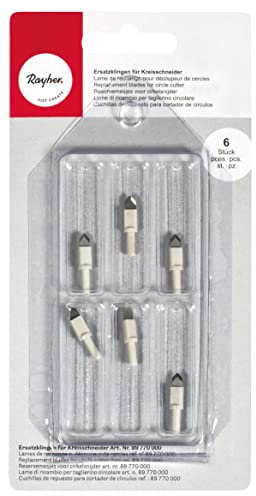 Rayher Ersatzklingen, 6 Stück, für Rayher Kreisschneider, Klingen für Papierschneidegerät, 89769000