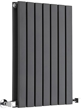 MILANO Anthracite Horizontal Double Flat Panel Radiator 635 x 413mm