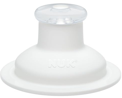 NUK Push-Pull-Ersatzsauger Silikon für Sports Cup und Junior Cup Trinklernbecher | auslaufsicher, langlebig, hygienisch, Spülmaschinen geeignet | weiß | 1 Stück