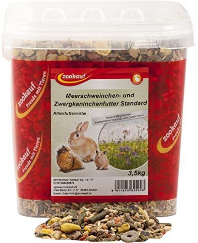 zookauf Nager Futter Standard für Meerschweinchen & Zwergkaninchen im Eimer 3,5 kg