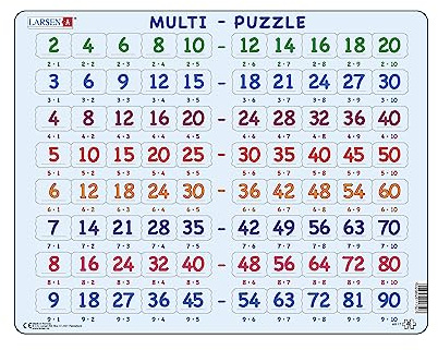 Larsen AR17 Math Puzzle: Multiplikation (2 till 9), pussel med 80 bitar
