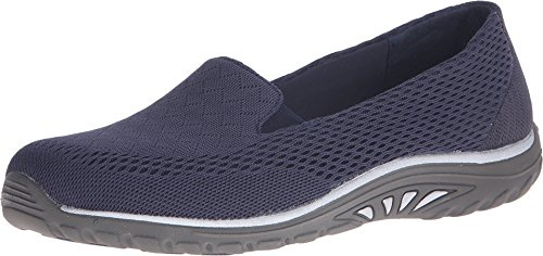 Skechers Women's Loafer Flat, Navy Mesh, 9