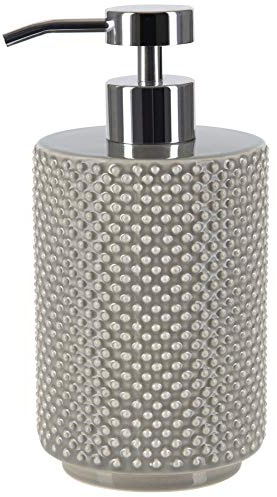 Spirella Seifenspender Mero Porzellan Flüssigseifen-Spender 400ml Taupe Made in Europe
