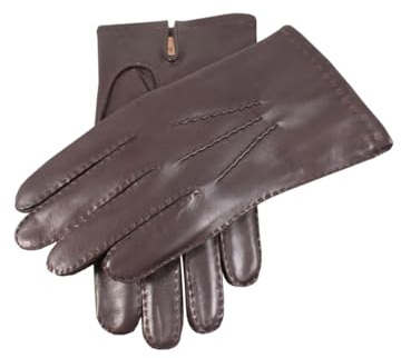 Dents Chelsea Herren Handgenähte Kaschmir Gefütterte Lederhandschuhe, braun, 7.5
