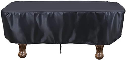 Onlyme Pool Billiard Table Cover, Waterproof Dining Table Cover, 8ft, Black