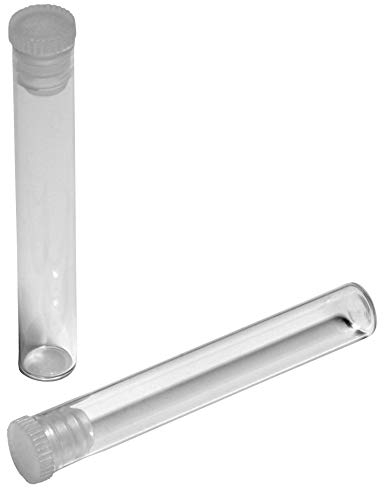 880 vasetti in vetro trasparente per pavimenti piatti | vetro trasparente da laboratorio | disponibile in vetro trasparente o protezione UV | provette in piedi con tappo lamellare – ca. 1,5 g, 52,5 x