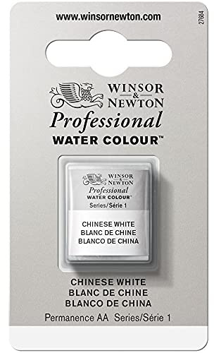 Winsor & Newton Professional Watercolour Paint, Artist Quality, Finest Pigments, Chinese White, Half Pan