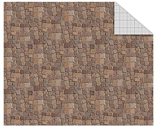 Ursus 11404607F - Fotokarton für Modellbau und Papier-Häuser, Straßenpflaster, DIN A4, 300 g/qm, 10 Blatt, beidseitig bedrucktes Bastel-Papier, Motiv-Karton aus Frischzellulose für Papier-Kunstwerke