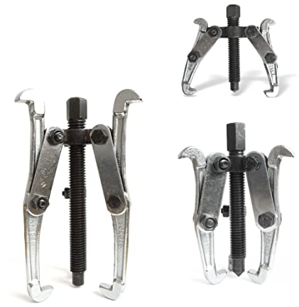 Abzieher Werkzeug Lager Abzieher Lager Abzieher Satz 3-teilig 75, 100, 150mm Kugellager Abzieher Innen Außen, Verchromt (1)