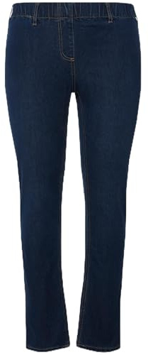 Ulla Popken Jeggings, Sienna Pantaloni, Blu Denim, 58W x 30L Donna
