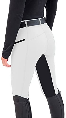DeaAmyGline Reithose Damen High Waist - Reitleggings Damen Skinny Vollbesatz Reiter Hose Damen Stretch Slim Fit Vollbesatzreithose Radhose Motorrad Lange Hosen Reitbekleidung Frauen Teenager Mädchen