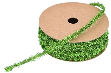 9,1 m Metallic-Lametta-Girlande – Weihnachtsband mit Glitzer für Hochzeit, Geburtstagsfeier (grün)