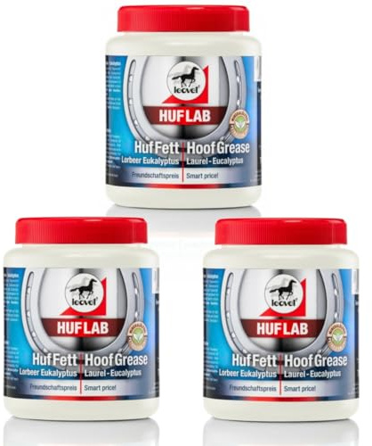 RL24 leovet - Huflab Huf Fett mit Lorbeer & Eukalyptus | Huffett nährt & stärkt den Huf | Hufbalsam für Pferde | Pflege bei sprödem Horn | Hufpflege für Pferde | 3 x 750 ml (3er Set)