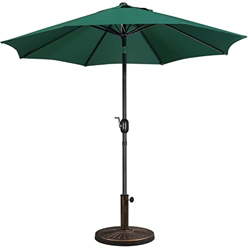 Yaheetech Parasol de Jardin 230cm/270cm avec Pied 10 KG Inclinable Extérieur, Cadre en Métal, Protection Solaire pour Terrasse Patio Piscine Balcon