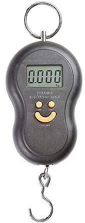 SQUADO - Balanza Digital de Mano Portátil Electrónica Profesional con Gancho de Pesca, 40 kg para Equipaje