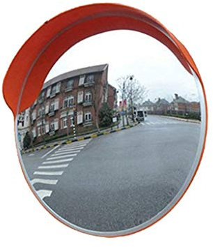 Großer 100-cm-Rundspiegel, runder Spiegel, runder HD-Konvex-Sicherheitsspiegel für langlebiges und unverzerrtes Außenkreuz (Größe: 100 cm)
