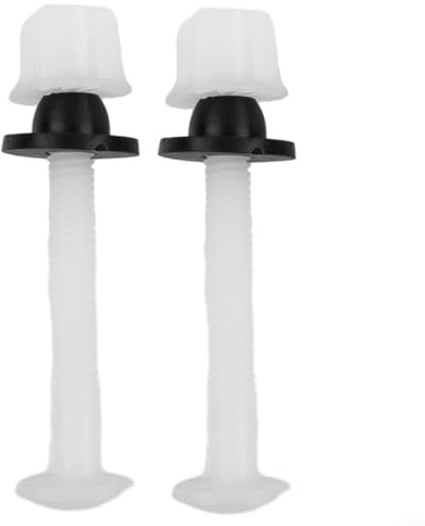 Lot de 2 vis de réservoir de toilette, boulons en plastique pour réservoir d'eau, vis de fixation fendues pour réservoir d'eau de salle de bain (plastique)
