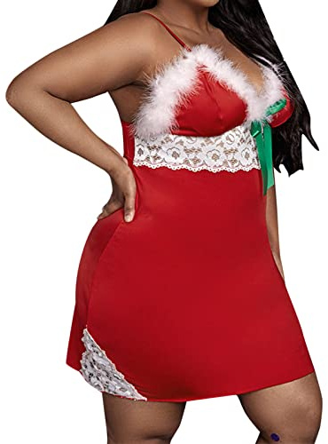 TYUIOP Items 1p Sexy Christmas Outfits for Women PVC Lingerie Sexy Lingerie for Women Sets Plus Size Green lace Body Women's Garters & Suspenders Patchwork Strappy