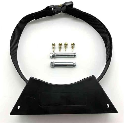 ERRULAN Support de Cylindre Support de Bouteille de gaz, Support Mural Robuste pour Bouteille de gaz, Support de réservoir de Propane avec vis et Ceinture de sécurité de 150 cm(Black)