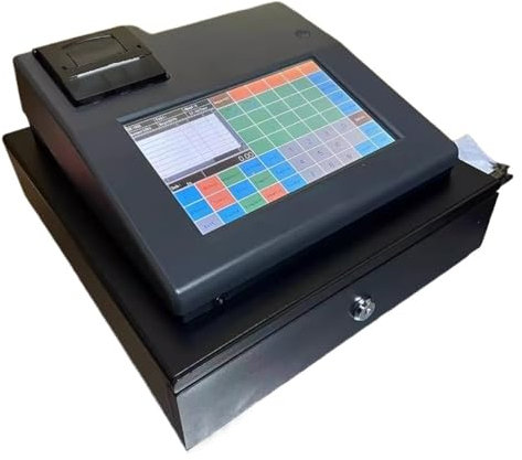 YQVEOT Registrierkasse, Registrierkasse Fast Food Eingebettete 9-Zoll-Touchscreen-Registrierkasse für Gastronomie, Supermärkte, Bekleidungsgeschäfte